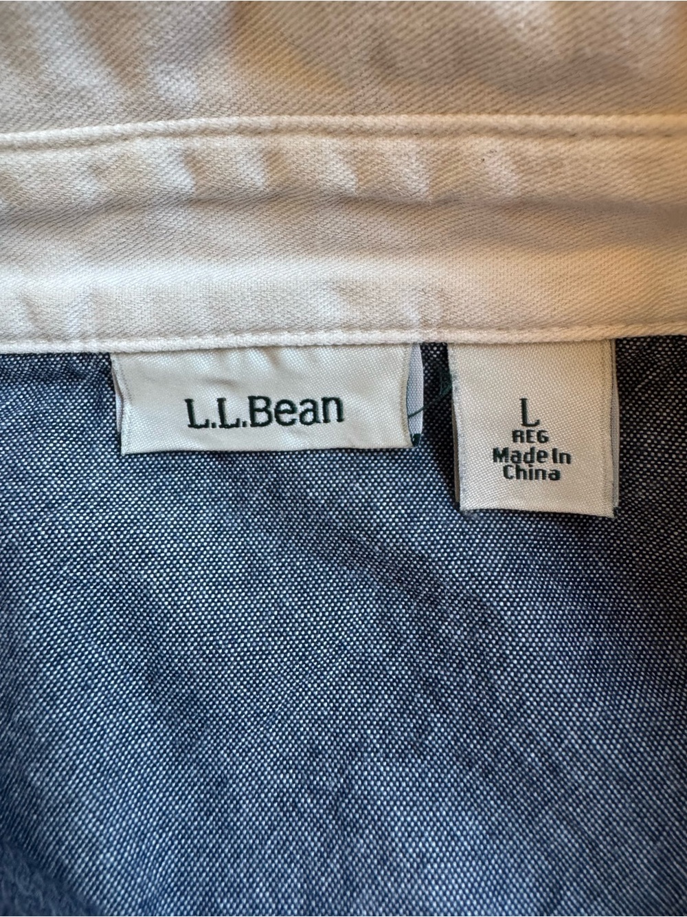 L.L. Bean Striped Rugby Polo Shirt Lavender Blue Katahdin Logo | Size L - Picture 3 of 9